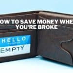how to save money when you're broke