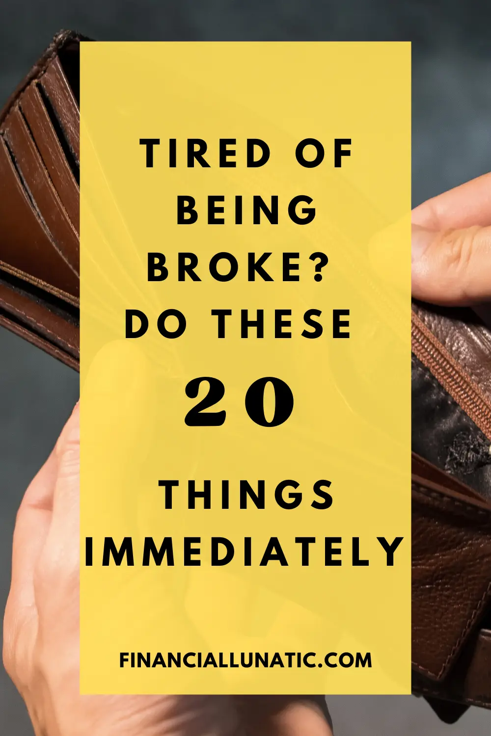 tired of being broke