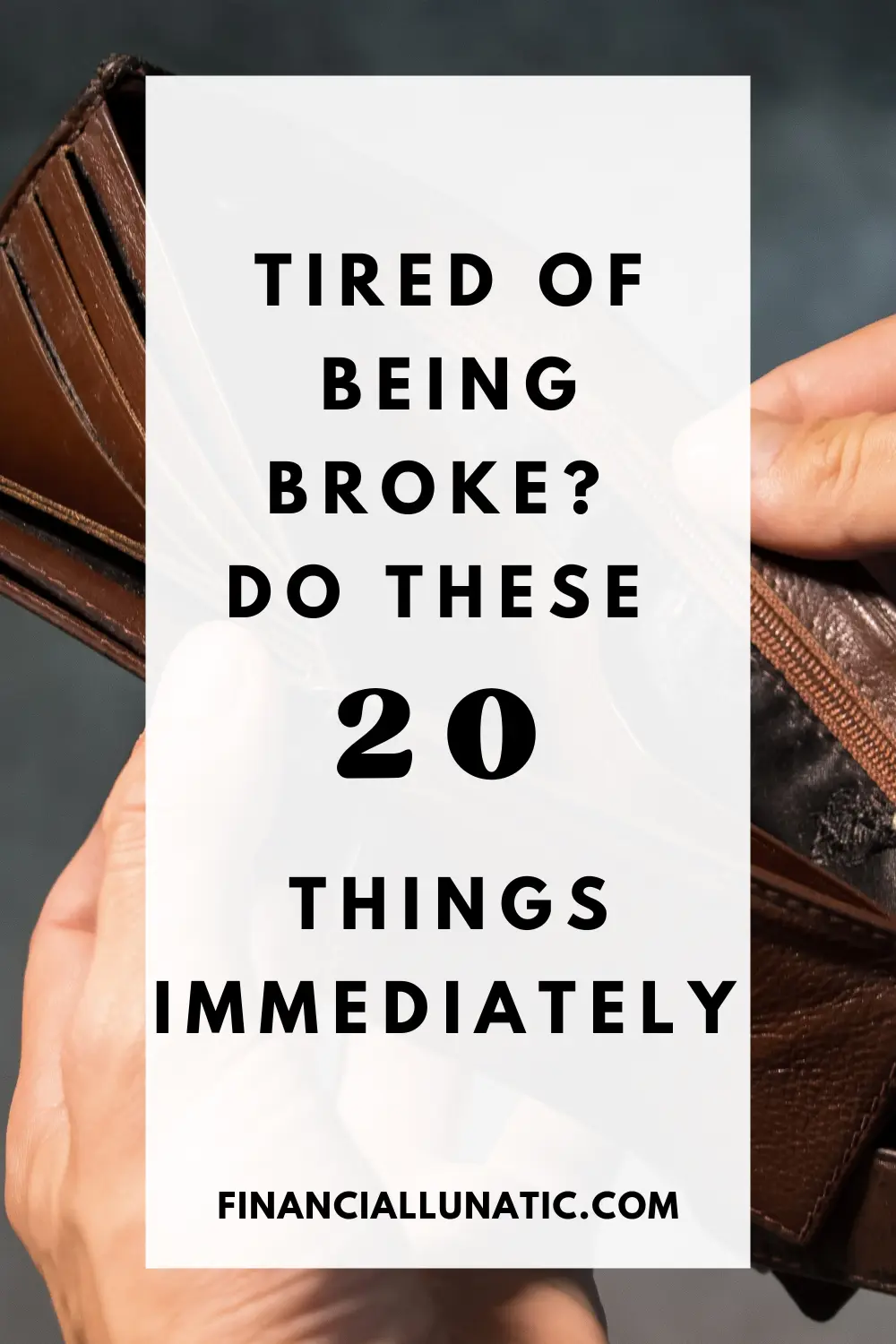 tired of being broke