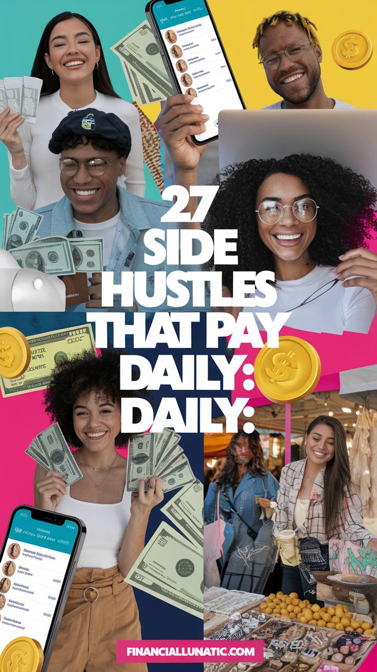 side hustles that pay daily
